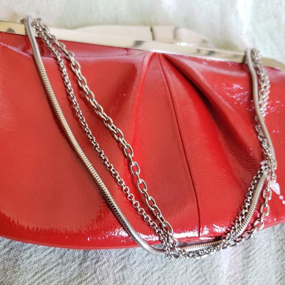 Rare Vintage Hobo International Women\'s Patent Leather Evening Handbag/C…